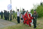 Участие в торжественном перезахоронении воина Красной Армии, погибшего при освобождении Брюховецкого района, хутор Красная Нива.