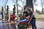 участие в автопробеге по местам боевой славы Брюховецкого района.