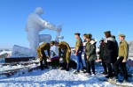 Митинг, посвященный дню освобождения станицы Переясловской от немецко-фашистских захватчиков.